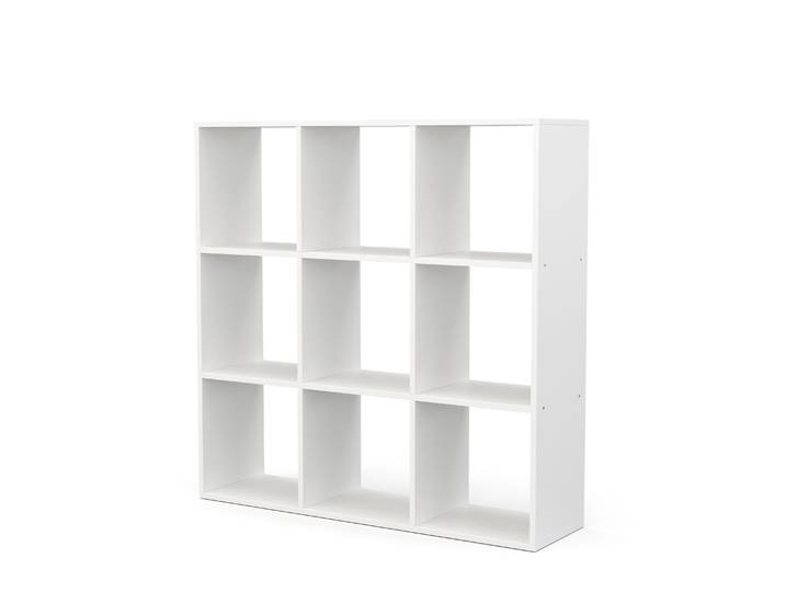 Bücherregal Raumteiler NOUR 9 Fächer 107 x 107 cm weiss