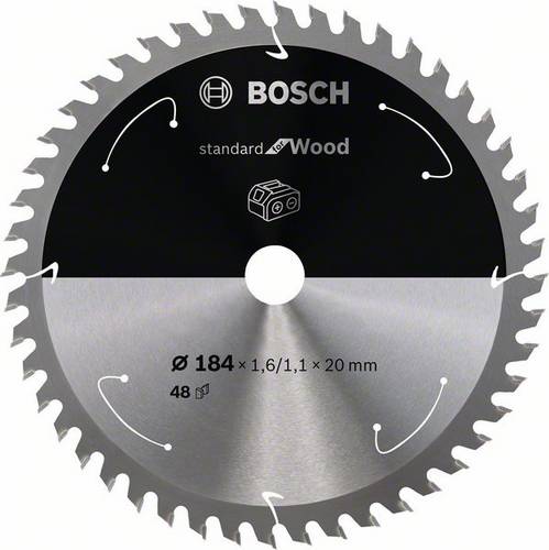 Bosch Accessories 2608837703 Hartmetall Kreissägeblatt 184 x 20mm Zähneanzahl: 48 1St.