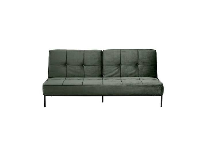 ebuy24 Schlafsofa Peyton Schlafsofa tannengrün, Metall schwarz.