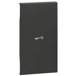 Legrand KG01M2F LivingNow 2-modulige Tastenabdeckung mit Symbol ”Schlüssel” in der Farbe Black