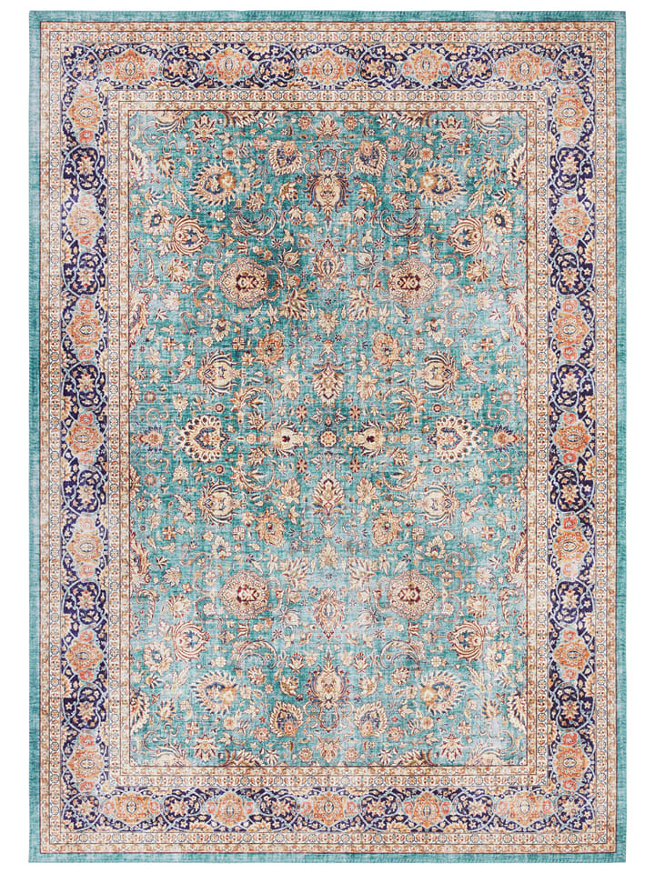 Elle Decoration Kurzflor-Teppich "Keshan Maschad" in Türkis - 120x160 cm