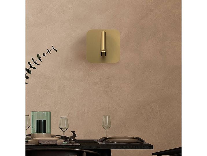Applique murale LED los 7 x 13 x 13cm Doré/Doré Aluminium LED Module LED