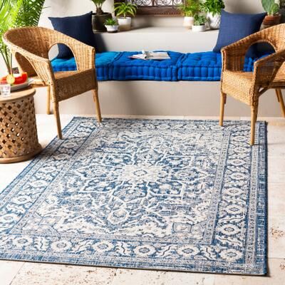 Livabliss Peregrine Indoor/ Outdoor Updated Medallion Area Rug