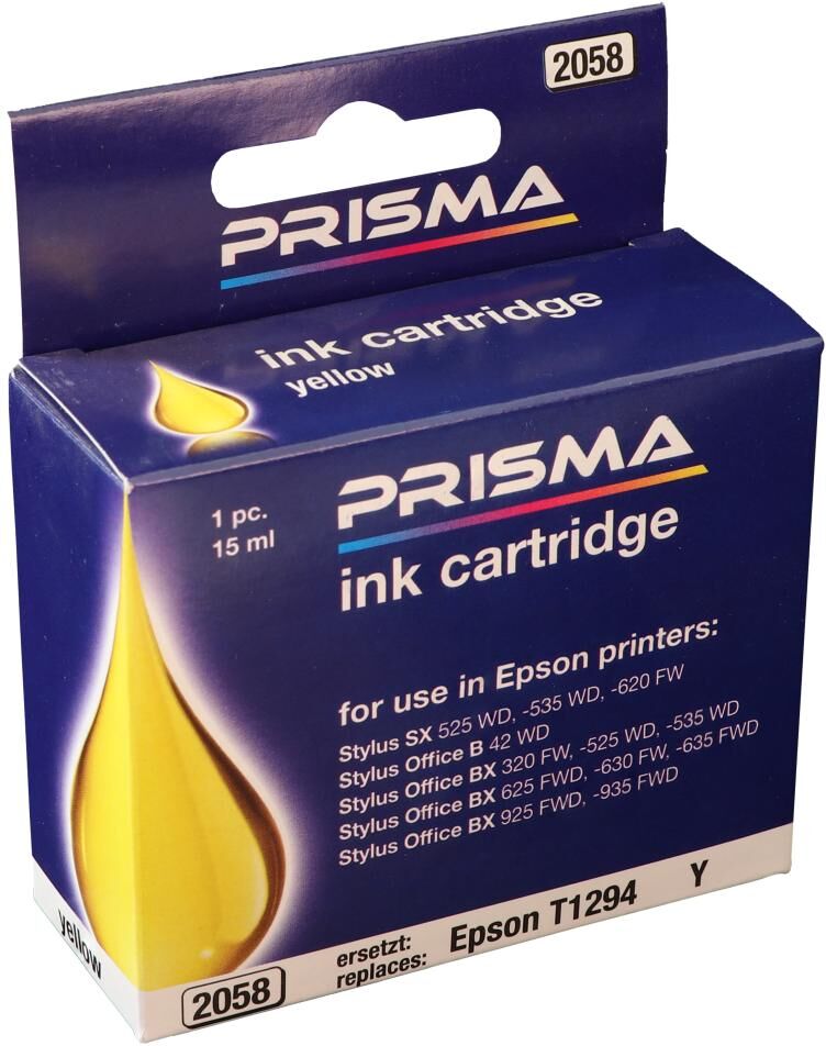 PRISMA 2058 Druckerpatrone für Epson Tintenstrahldrucker, yellow, 15 ml