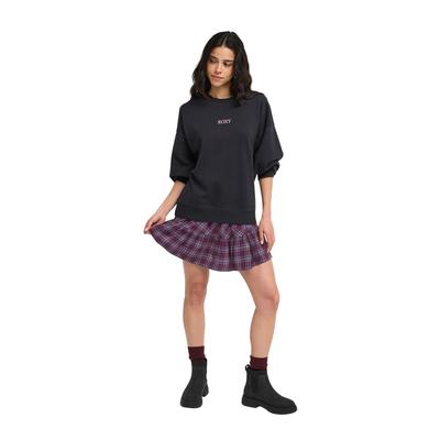 Sommerrock ROXY "Remix Rebel", Damen, Gr. XL, lila (schwarzberry wine lila plaid), Obermaterial: 100% Baumwolle., Röcke