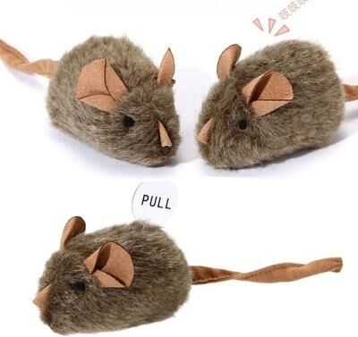 Uplift Treasures Smart Squeaky Mouse Plush Cat Toy With Sound Sensor 3pcs