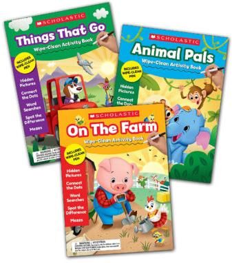 Scholastic Wipe-Clean Activity Book Value Pack