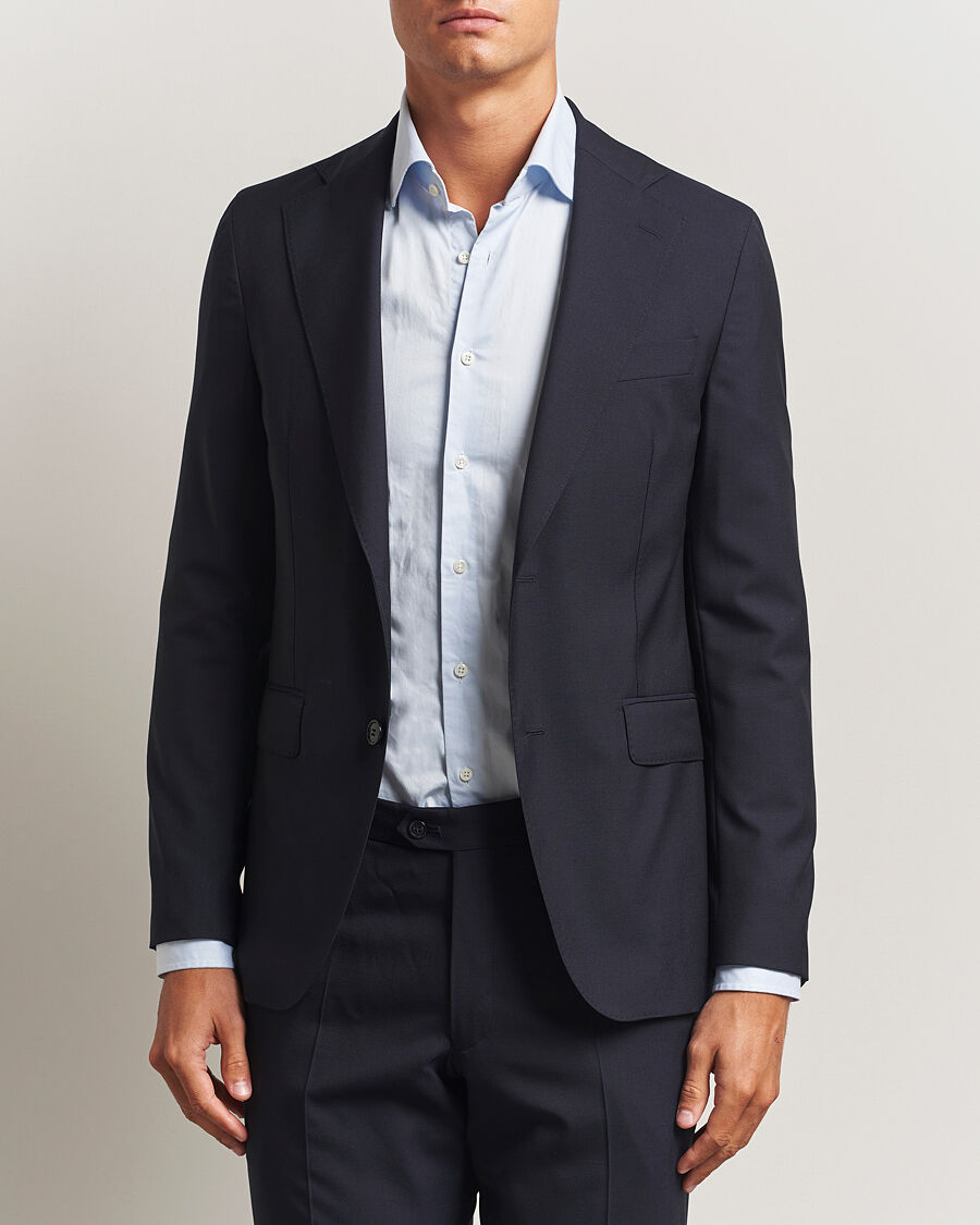 Oscar Jacobson Ego Wool Blazer Navy men 48 Blå