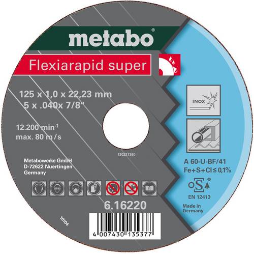 Metabo 616216000 Trennscheibe gerade 115mm 25 St. Edelstahl