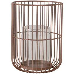 Windlicht CINDY (DH 12x14,50 cm) - braun - DH 12x14,50 cm