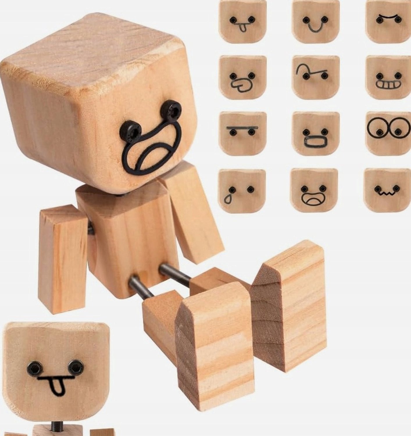 Houten Wipfiguur Decoratie Bureau Auto - Merkloos