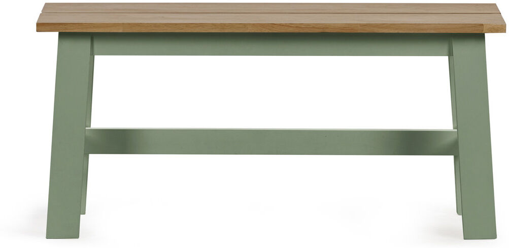 Harriet Bee Hayasdan Solid Wood Bench Brown/Sage Green 45cm H X 95cm W X 30cm D