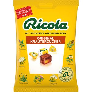 Ricola Kräuterbonbons Schweizer Kräuterzucker, 18 Stück im Beutel, 75 g