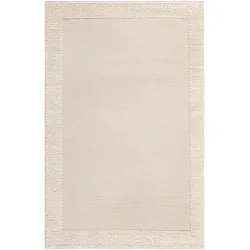 WOLLTEPPICH MOAT, mit Bordüre, Beige-Natur, 120 x 170 cm