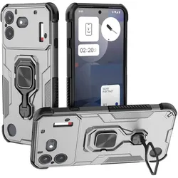 Cover-Discount Nothing Phone (4b) - Robustes Back Cover mit Kickstand (Nothing Phone (4b)), Smartphone Hülle, Grau