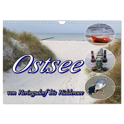 Ostsee von Heringsdorf bis Hiddensee (Wandkalender 2026 DIN A4 quer), CALVENDO Monatskalender
