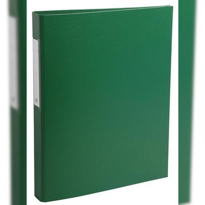 Exacompta 54383E 10x Ringbuch aus Karton 1,8mm PP kaschiert, 2 Ringe 25mm rund am hinteren Deckel befestigt, Rücken 40mm, 32x25,5cm A4 - Grün