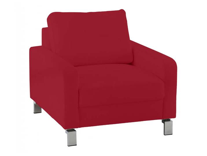 Sessel Interims Basic Candy / Farbe: Cherry / Material: Leder Basic