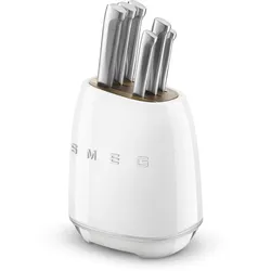 Smeg Messerblock Set 50's Style 6 tlg. Weiß