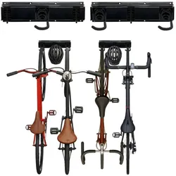 Relaxdays Fahrrad Wandhalterung mit Schiene Schwarz