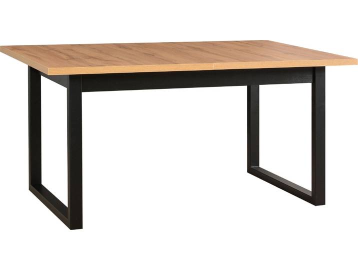 Esstisch Ikon 3 ausziehbar, Schwarz, rechteckig, 140-180x80x78 cm