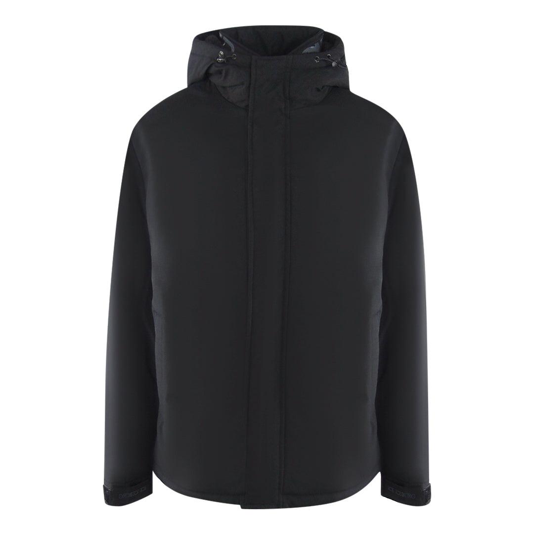 Ice Iceberg - Schlichte schwarze Jacke mit Kapuze