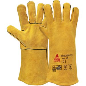 Hase Schweißerhandschuhe Mülheim I Super 301010, Echt Leder, lange Stulpe, Größe M