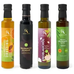AROMA OLYMP Bio Gourmet Selektion 4 versch. Produkte exklusiv für QVC Inhalt 4x 250ml