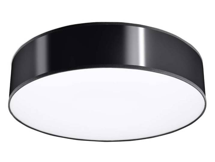 Plafonnier ARENA 45 noir 3xE27 15W PVC 11x45x45cm Sollux Lighting
