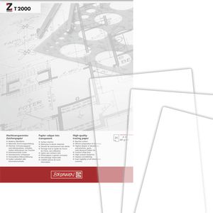 Brunnen Transparentpapier 1047446, A4, Entwurfblock, weiß, 60g/m², 25 Blatt