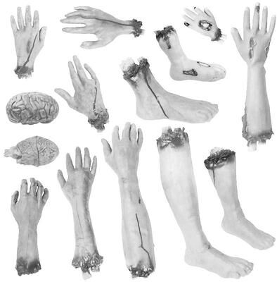 Uplifted Goods Fake Severed Zombie Hand Prop For Halloween Decoration And Haunted Displays c