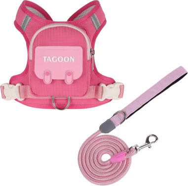 Inspire Picks Adjustable Reflective Dog & Cat Harness With Leash And Backpack Set 7 xl