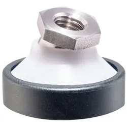 Gelenkteller, mit Rutschsicherung/Teller aus Thermoplast, Kugelelement aus rostfreiem Stahl | d1=M6 / Thermoplast | 22590.1106