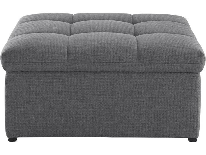 Sitzhocker DOMO COLLECTION Lagoa moderne Steppung im Sitz, elegant und zeitlos, B/T 87/87cm , grau, B:87cm H:40cm T:87cm, Hocker, Sitzhocker, in grosser Farbauswahl