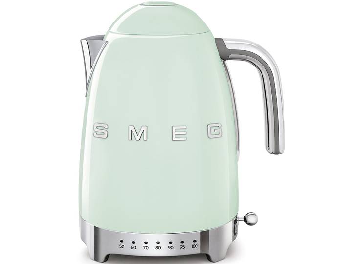 Bouilloire à température réglable 1,7l vert d'eau smeg