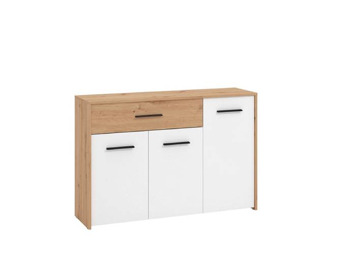 Kommode VARADERO 3 Türen 1 Schublade 33x119x80.5cm artisan eiche melamin