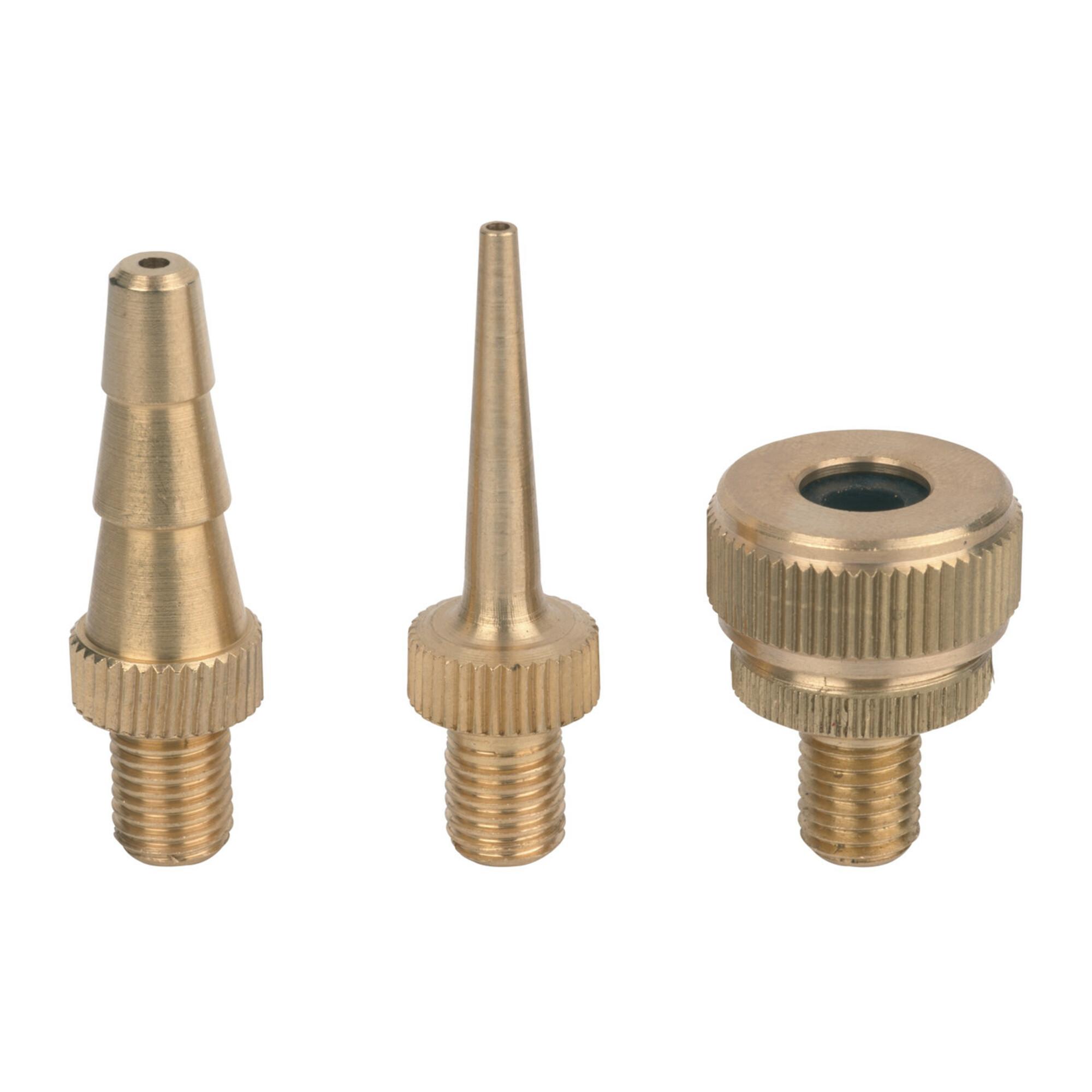 Metabo Ventil-Set, 3-teilig, bestehend aus Fahrradventil-Adapter, Ballfüllnadel, Adapter für Luftmatratze (0901055769)