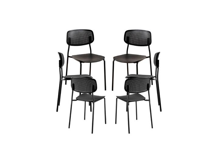 6er Set Piki Stühle - Schwarz