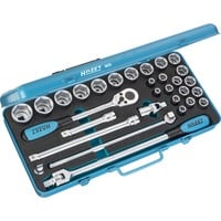 Steckschlüssel-Satz 905, 1/2", 30-teilig, Werkzeug-Set blau, mit Umschaltknarre