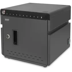 Digitus Mobiler Desktop Ladeschrank für 10 Notebooks/Tablets bis 13 Zoll, UV-C, USB-C