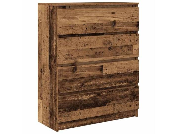 HGFDVCMR Sideboard Altholz-Optik 80x35x99 cm Kommode Holzwerkstoff Vielseitiger Beistellschrank mit reichlich Stauraum für Flur, Schlafzimmer und Büro in robuster Holzoptik.