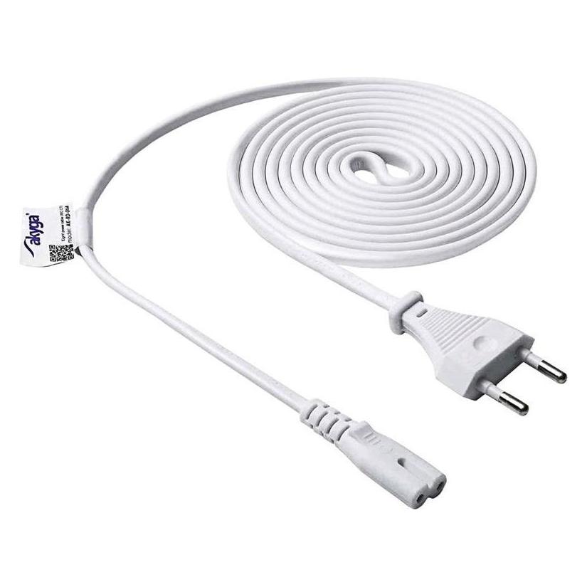 Akyga Strom Adapterkabel (1x Euro-Stecker - 1x Kleingeräte-Buchse C7) 1.50 m Wei (1.50 m) (AK-RD-06A)
