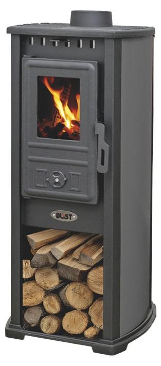 Berna Lux G Anthrazit - eleganter Kaminofen aus Gusseisen + Zubehör