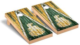 Skip's Garage St. Norbert Green Knights Weathered Cornhole Board Set