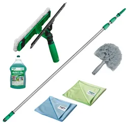 Unger AK130 Wintergartenset Reinigungs Set 6-teilig 4,50 m für Wintergärten, Terrassendächer und Glasanbauten