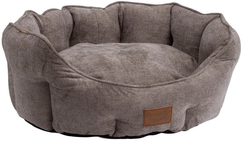 Happy Larry Oval Pet Bed Brown Xlarge