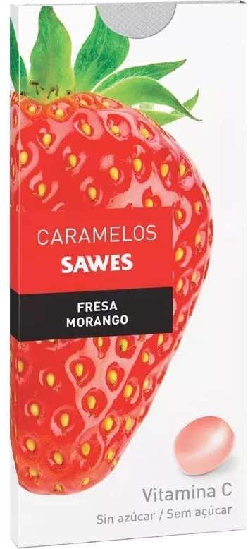 Sawes Caramelos balsámicos sin azúcar sabor Fresa con Vitamina C en blister 22g