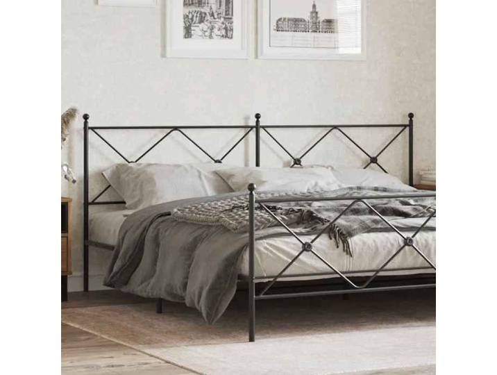 Tête de lit de remplacement métal noir 193 cm 376539