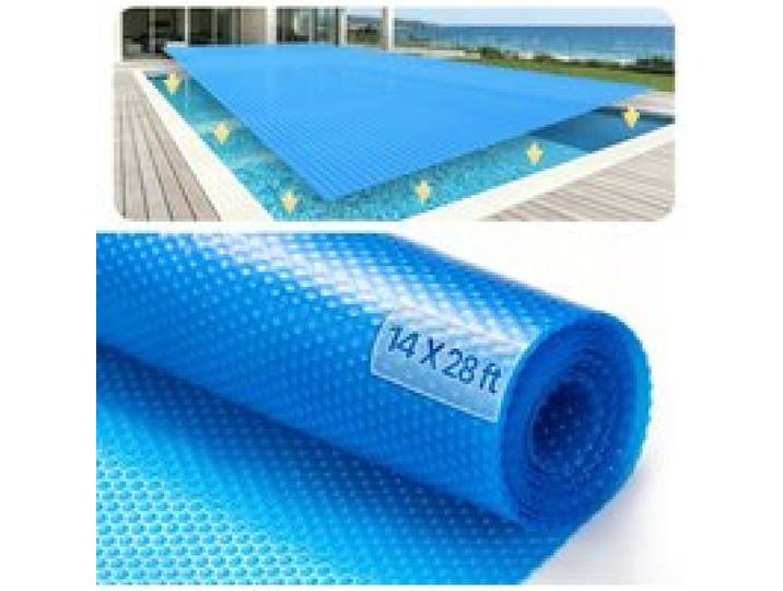 VEVOR Couverture solaire pour piscine, 8,53 x 4,27 m, bâches solaires rectangulaires pour piscine, épaisseur de 0,4 mm, protecteur de piscine pour piscine hors sol creusée, pour chauffer l'eau, bleu