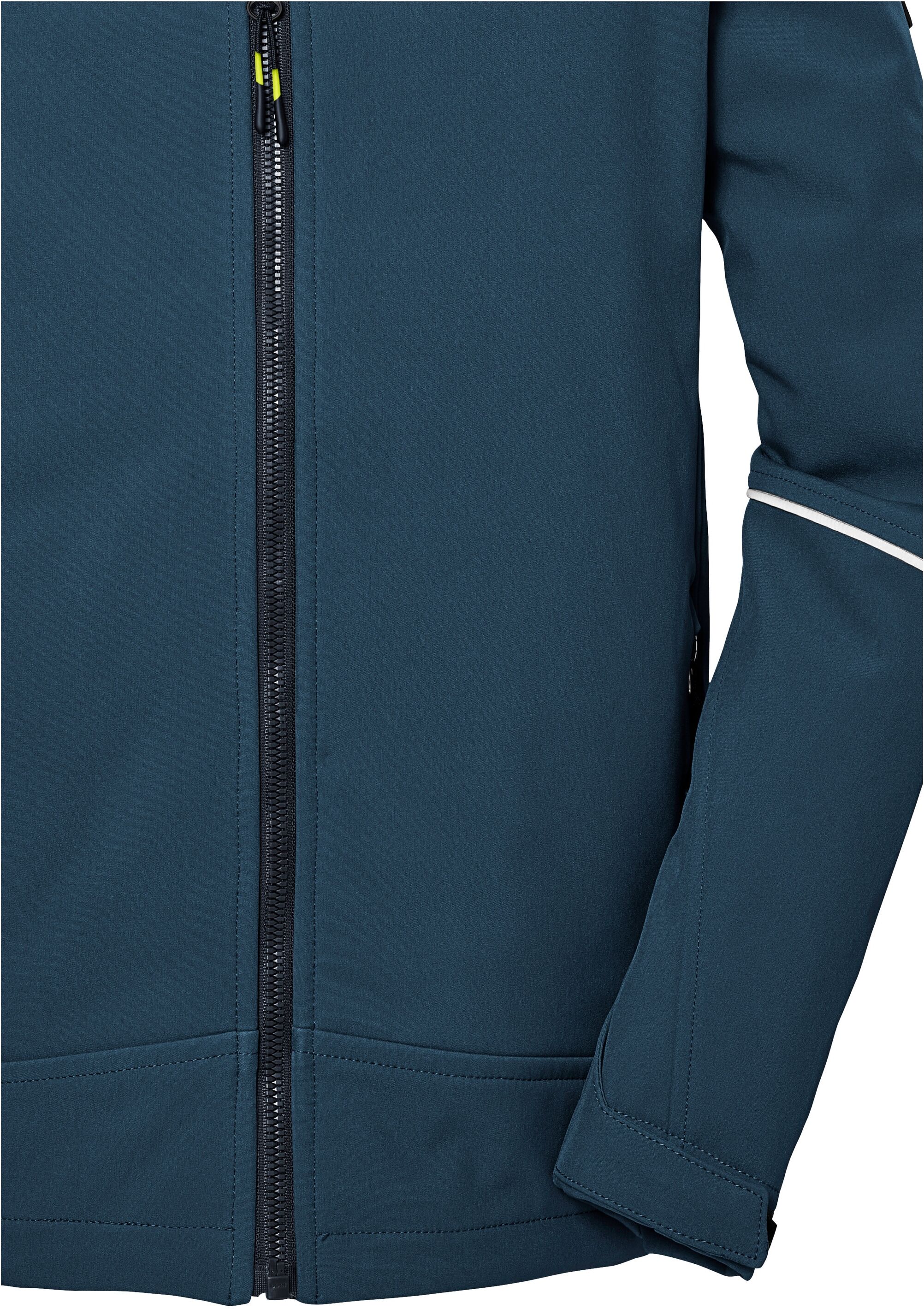 Softshelljacke KILLTEC "KOS 143 BYS SFTSHLL JCKT", Jungen, Gr. 152, blau (ocean), Oberseite: 92% Polyester, 8% Elasthan.Rückseite: 100% Polyester.Futter: 100% Polyester, Jacken Softshelljacke, Wind- und wasserabweisende, atmungsaktive, PFAS-freie Kinderja